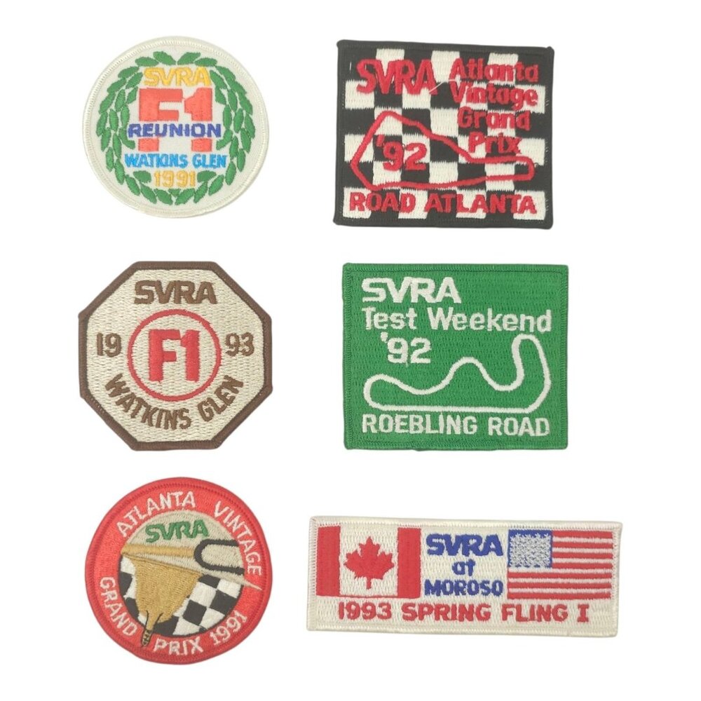 SVRA Patches 1990s Grand Prix Sportscar Vintage Racing Association Lot Of 6